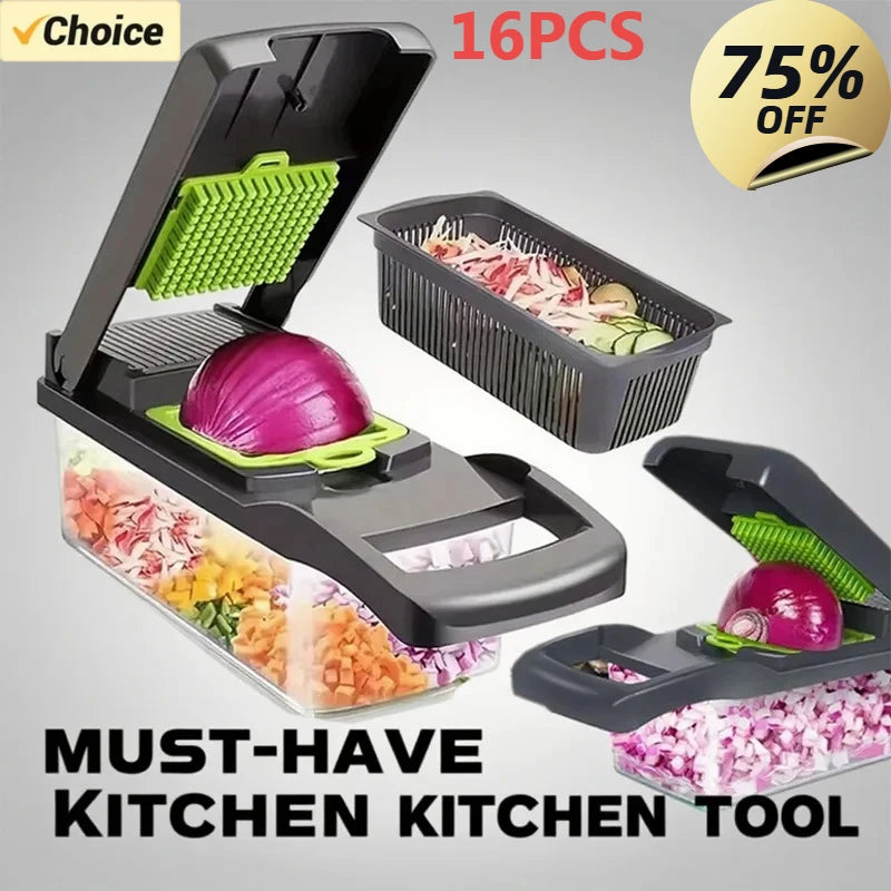 Sistema Tagliaverdure Professionale 16 Pezzi